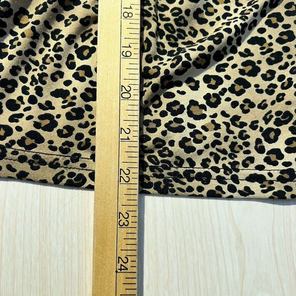 Womens VTG Animal Print Y2K Blouse L 3/4 Sleeves Vneck Cheetah Casual Rockabilly - Picture 8 of 9